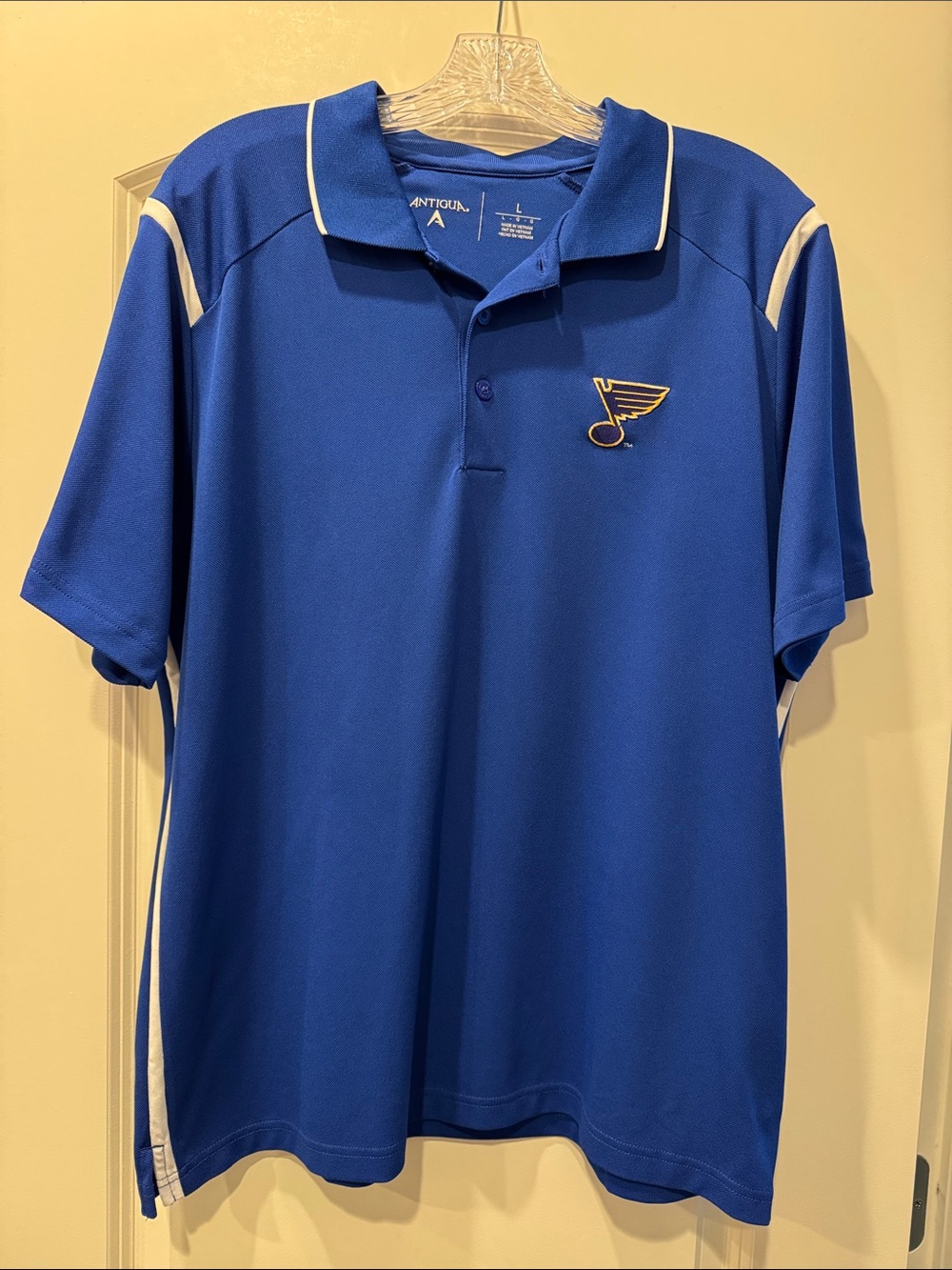 St. Louis Blues Blue Polo Shirt with White Trim
